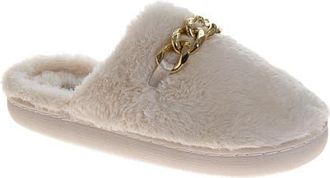 Badgley Mischka Badgley Mischka Womens Chain Link Slippers in Beige at Nordstrom, Size 10