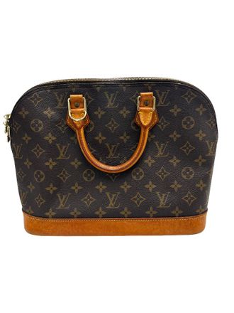 Louis Vuitton Alma Handbag Monogram Canvas Brown Canvas Handbag (Pre-Owned)
