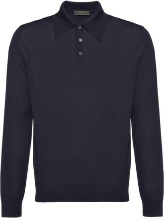 Prada Wollen polo shirt - Blauw