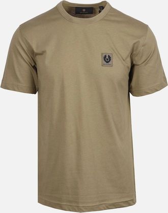 Belstaff Mens BELSTAFF SHORT SLEEVED T-SHIRT FATIGUE GREEN - Tan - Size: 42