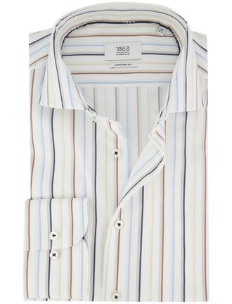 Eterna Overhemd Eterna 1863 modern fit wit streepjes