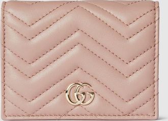Gucci GG Marmont Card Case Wallet, Beige, Leather