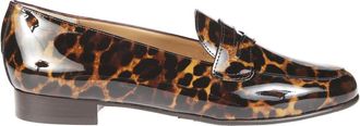 Carel Luipaardprint Hakloafer - Dames - Loafers - Bruin - 36 EU - Schoenen