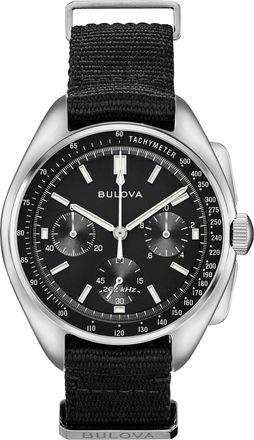 Bulova Lunar Pilot Mens Black Watch 96A225 Nylon - One Size