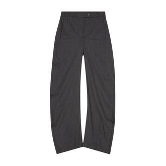 Remain Wide Trousers, female, Gray, S, Chic Curved Leg Trousers