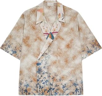 Pierre-Louis Mascia Diomede Short-Sleeve Shirt - Heren - Korte mouwen Overhemden - Veelkleurig - S - Overhemden