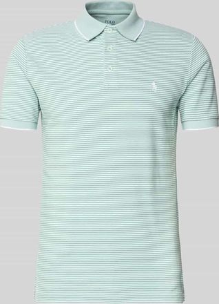Polo Ralph Lauren Slim Fit Poloshirt aus Baumwoll-Mix in Mint, Gr&ouml;&szlig;e XXL