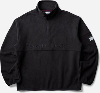 Tommy Hilfiger Men s FRGMT Half Zip Fleece Sweatshirt Black