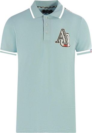 Aquascutum Geborduurd poloshirt met tip voor volwassenen AQ 1851 (Blauw)