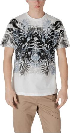 Antony Morato Palm Leaf Print T-shirt - Heren - T-shirts - Wit - 2XL - Katoen - Tops