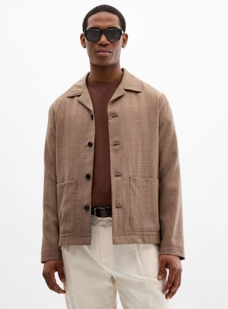 Profuomo Mens Boxy bistre jacket