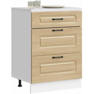 vidaXL Base da Cucina Kalmar Rovere Sonoma in Legno Multistrato - Vidaxl