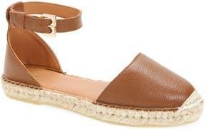 Bruno Magli Sabella Espadrille Sandal in Cognac Pebbled at Nordstrom Rack, Size 7.5