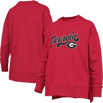 Pressbox Womens Pressbox Red Georgia Bulldogs Bonanza Chenille Harper Script Sweatshirt at Nordstrom, Size X-Large