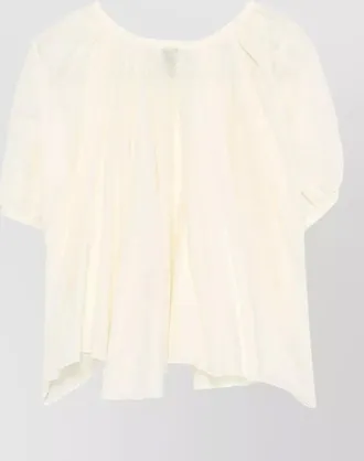 120% Lino linen cropped blouse