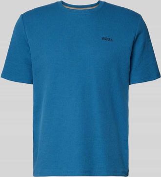 HUGO BOSS Regular Fit Pyjama-Oberteil aus Baumwoll-Mix Modell WAFFLE in Blau, Gr&ouml;&szlig;e XXL
