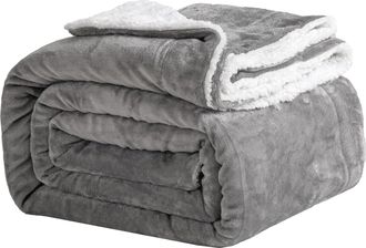 OEM Manta De Lana Gris - Manta Sherpa - Para Sof&aacute; - C&aacute;lida - Invierno (gris, 130x160cm)