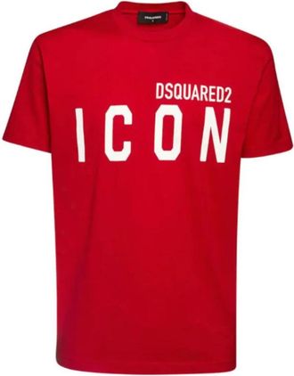 Dsquared2 T-shirt - Heren - T-shirts - Rood - 2XL - Katoen - Tops