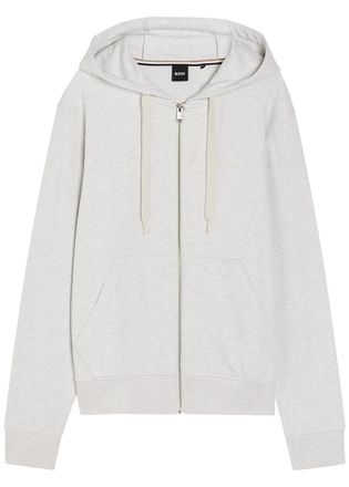 BOSS Boss Spence Hooded Cotton Sweatshirt - Ecru - XL