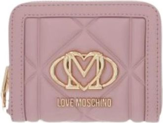 Love Moschino Mini Portemonnee Gewatteerd - Dames - Portefeuilles - Roze - ONE Size - Leer - Accessoires