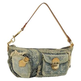 Louis Vuitton Pre-owned Shoulder Bags, female, Blue, Size: ONE SIZE Pre-owned Monogram Denim Shoulder Bag