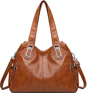 Generic Punk Studded Crossbody Handbg Large Shoulder Bag Messenger Bag for Women(Yellow) (style2)