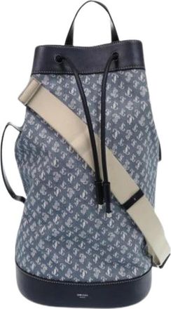 Jimmy Choo London Pre-owned Denim Rugzak - Heren - Vintage Tas - Blauw - ONE Size - Denim - Vintage