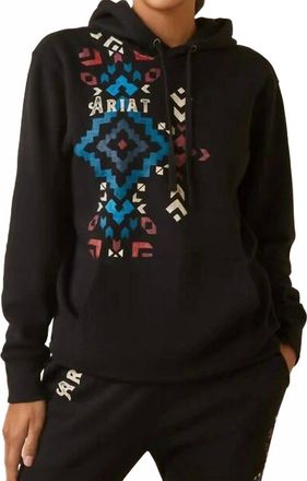 Ariat Real Geo Hoodie In Black