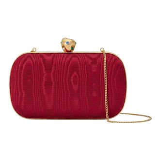 Gucci Tassen, Dames, Rood, ONE Size, Satijn, Moire Kristallen Ketting Schoudertas