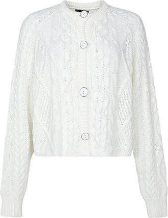Brand Unique Cardigan in lana - Bianco