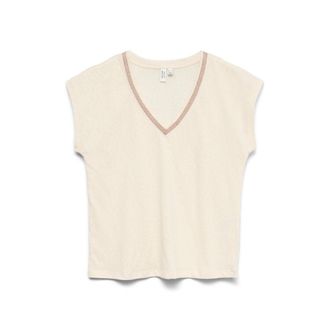 Vero Moda T-shirt met V-hals en korte mouwen