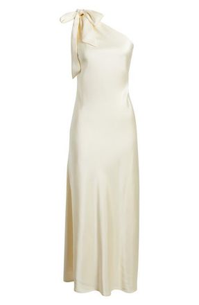Chelsea28 Bow One-Shoulder Maxi Dress in Ivory at Nordstrom, Size Xx-Small