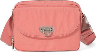 Baggallini Coastal Flip Lock Sling Handbags Terracotta, Nylon