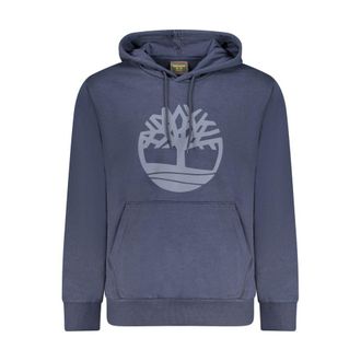 Timberland Blue Cotton Mens Hoodie