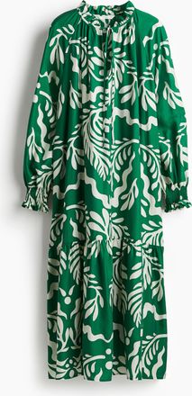 H&M Kleid mit Volantkragen - Green