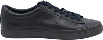 Ralph Lauren Heren sneakers van leer in zwart - 42- BLK - Heren - Sneakers - Zwart - 44 EU - Leer - Schoenen