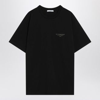 Givenchy Black Cotton T Shirt With Logo
