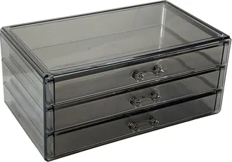 OEM Caja De Almacenamiento De Joyas De Acr&iacute;lico - Negra, Tres Capas