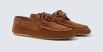 Ancient Greek Sandals Pliario suede boat shoes