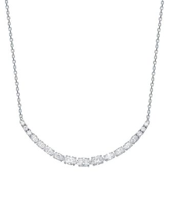 Genevive Silver Curved Necklace