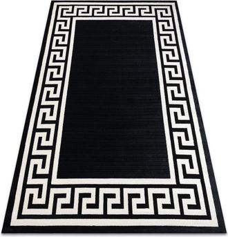 RugsX Rugsx - Alfombra Pearl 51327f Negro - Estructura, Exclusiva Griega, Estructural Black 192x290 Cm