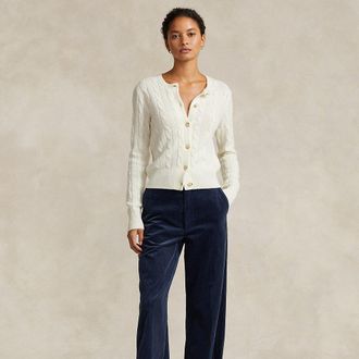 Polo Ralph Lauren Cardigan in cashmere a trecce