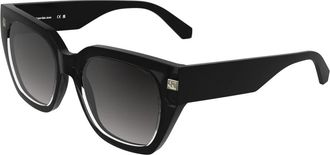 Calvin Klein Butterfly Zonnebril - Dames - Zonnebrillen - Zwart - 52 MM - Accessoires
