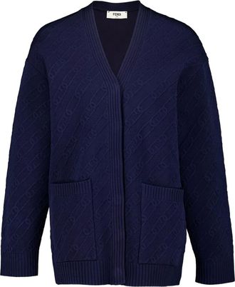 Fendi Cardigan O Lock Chain - Blu