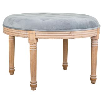 Wanderlust Deco Wanderlust Deco - Banqueta De Madera Tapizada Gris D70x47