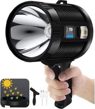 OEM Lumen Searchlight, Linterna Recargable Superbrillante Con Tr&iacute;pode, 6 Modos Ipx6 Impermeable, Foco Port&aacute;til Al Aire Libre Para Caza Marina Y Navegaci&oacute;n