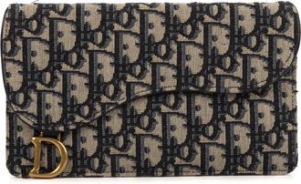 Dior Pre-owned Womens Saddle Pouch Wallet - Blue/Navy - One Size