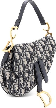 Dior Saddle Handbag Oblique Canvas Mini shoulder bag - Blauw