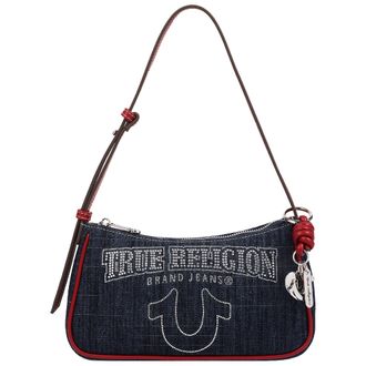 True Religion Bling Logo Denim Shoulder Bag