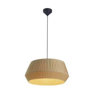 Nordlux L&aacute;mpara colgante natural negro con pantalla de algod&oacute;n beige &oslash;53